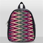 Pattern Zigzag Stripe Design School Bag (Small)