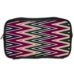 Pattern Zigzag Stripe Design Toiletries Bag (Two Sides) from ArtsNow.com Back