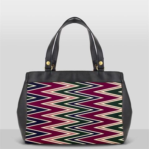 Pattern Zigzag Stripe Design Oversize Office Handbag (2 Sides) from ArtsNow.com Back