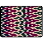 Pattern Zigzag Stripe Design Fleece Blanket (Large)