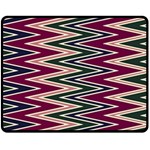 Pattern Zigzag Stripe Design Fleece Blanket (Medium)