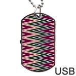 Pattern Zigzag Stripe Design Dog Tag USB Flash (One Side)