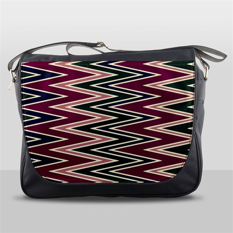 Pattern Zigzag Stripe Design Messenger Bag from ArtsNow.com Front