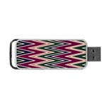 Pattern Zigzag Stripe Design Portable USB Flash (One Side)