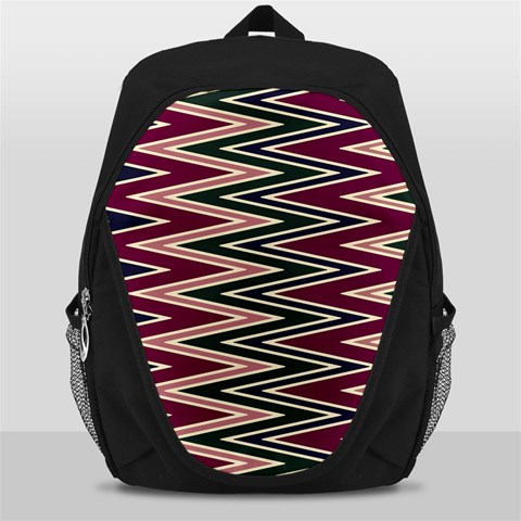 Pattern Zigzag Stripe Design Backpack Bag from ArtsNow.com Front