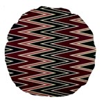 Pattern Zigzag Stripe Design Large 18  Premium Round Cushions