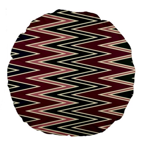 Pattern Zigzag Stripe Design Large 18  Premium Round Cushions from ArtsNow.com Back