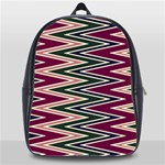 Pattern Zigzag Stripe Design School Bag (XL)