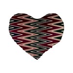 Pattern Zigzag Stripe Design Standard 16  Premium Heart Shape Cushions