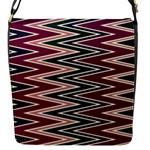 Pattern Zigzag Stripe Design Flap Closure Messenger Bag (S)