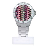 Pattern Zigzag Stripe Design Plastic Nurses Watch