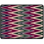 Pattern Zigzag Stripe Design Two Sides Fleece Blanket (Medium)