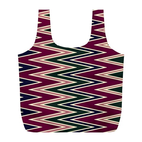 Pattern Zigzag Stripe Design Full Print Recycle Bag (L) from ArtsNow.com Front