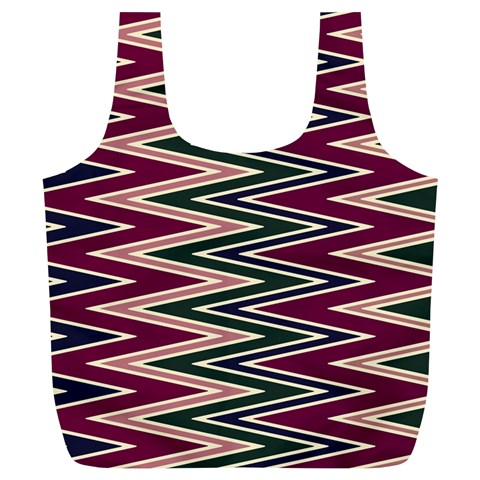 Pattern Zigzag Stripe Design Full Print Recycle Bag (XL) from ArtsNow.com Front