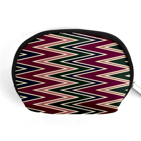 Pattern Zigzag Stripe Design Accessory Pouch (Medium) from ArtsNow.com Front