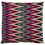 Pattern Zigzag Stripe Design Standard Premium Plush Fleece Cushion Case (One Side)