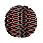 Pattern Zigzag Stripe Design Standard 15  Premium Flano Round Cushions