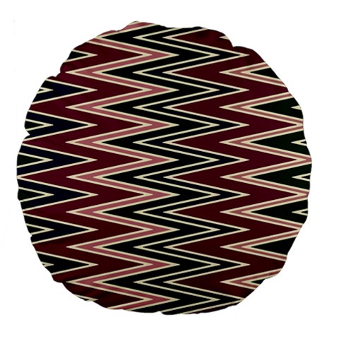 Pattern Zigzag Stripe Design Large 18  Premium Flano Round Cushions from ArtsNow.com Front