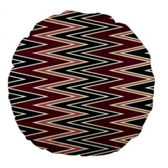 Pattern Zigzag Stripe Design Large 18  Premium Flano Round Cushions from ArtsNow.com Front