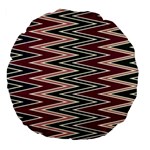 Pattern Zigzag Stripe Design Large 18  Premium Flano Round Cushions