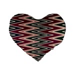 Pattern Zigzag Stripe Design Standard 16  Premium Flano Heart Shape Cushions