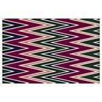 Pattern Zigzag Stripe Design 16 x24  Lumbar Throw Cushion Case (Two Sides)