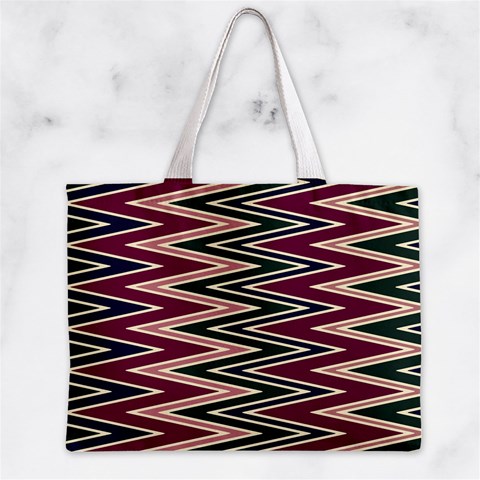 Pattern Zigzag Stripe Design Zipper Mini Tote Bag from ArtsNow.com Front