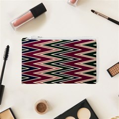 Pattern Zigzag Stripe Design Cosmetic Bag (XS) from ArtsNow.com Front