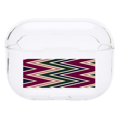 Pattern Zigzag Stripe Design Hard PC AirPods Pro Case from ArtsNow.com Front