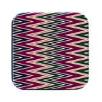 Pattern Zigzag Stripe Design Square Metal Box (Black)