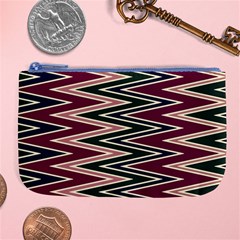 Pattern Zigzag Stripe Design Large Coin Purse from ArtsNow.com Front