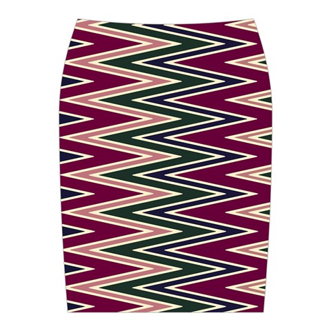 Pattern Zigzag Stripe Design Midi Wrap Pencil Skirt from ArtsNow.com Back