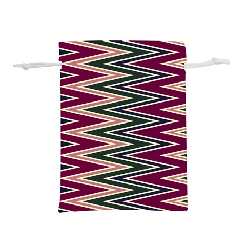 Pattern Zigzag Stripe Design Lightweight Drawstring Pouch (S) from ArtsNow.com Front