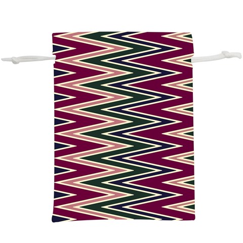 Pattern Zigzag Stripe Design Lightweight Drawstring Pouch (XL) from ArtsNow.com Front