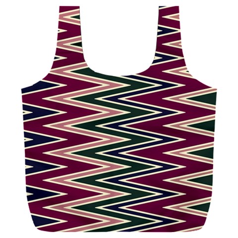 Pattern Zigzag Stripe Design Full Print Recycle Bag (XXXL) from ArtsNow.com Back