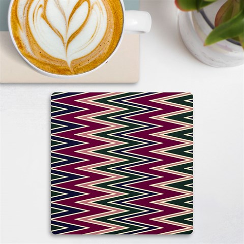 Pattern Zigzag Stripe Design UV Print Square Tile Coaster  from ArtsNow.com Front