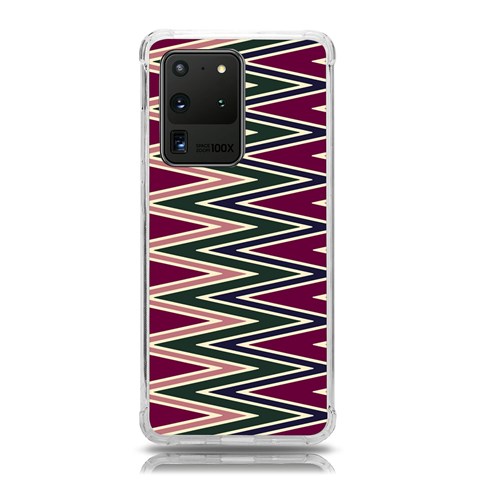 Pattern Zigzag Stripe Design Samsung Galaxy S20 Ultra 6.9 Inch TPU UV Case from ArtsNow.com Front