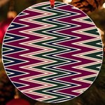 Pattern Zigzag Stripe Design UV Print Acrylic Ornament Round