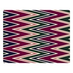 Pattern Zigzag Stripe Design Premium Plush Fleece Blanket (Large)