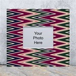 Pattern Zigzag Stripe Design White Wall Photo Frame 5  x 7 