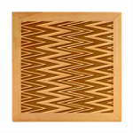 Pattern Zigzag Stripe Design Wood Photo Frame Cube