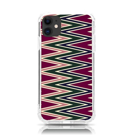 Pattern Zigzag Stripe Design iPhone 11 TPU UV Print Case from ArtsNow.com Front