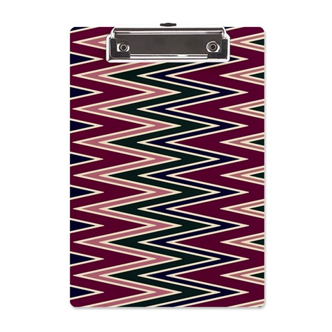 Pattern Zigzag Stripe Design A5 Acrylic Clipboard from ArtsNow.com Front