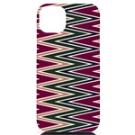 Pattern Zigzag Stripe Design iPhone 14 Plus Black UV Print PC Hardshell Case