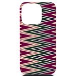 Pattern Zigzag Stripe Design iPhone 14 Pro Black UV Print PC Hardshell Case