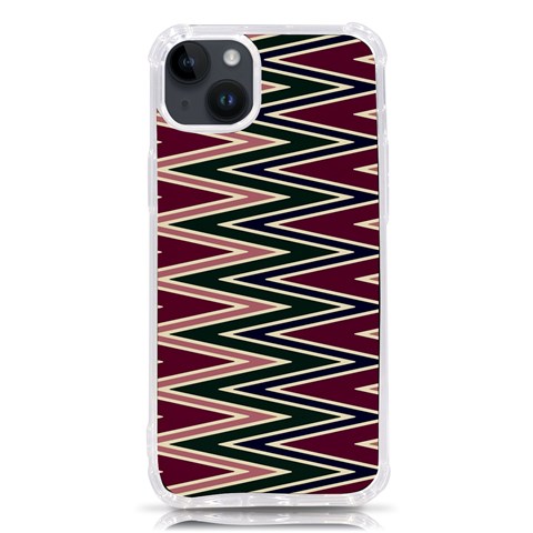 Pattern Zigzag Stripe Design iPhone 14 Plus TPU UV Print Case from ArtsNow.com Front