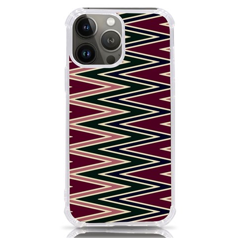 Pattern Zigzag Stripe Design iPhone 13 Pro Max TPU UV Print Case from ArtsNow.com Front