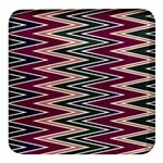 Pattern Zigzag Stripe Design Square Glass Fridge Magnet (4 pack)