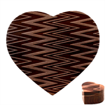 Pattern Zigzag Stripe Design Heart Wood Jewelry Box