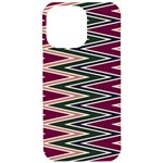 Pattern Zigzag Stripe Design iPhone 15 Pro Max Black UV Print PC Hardshell Case